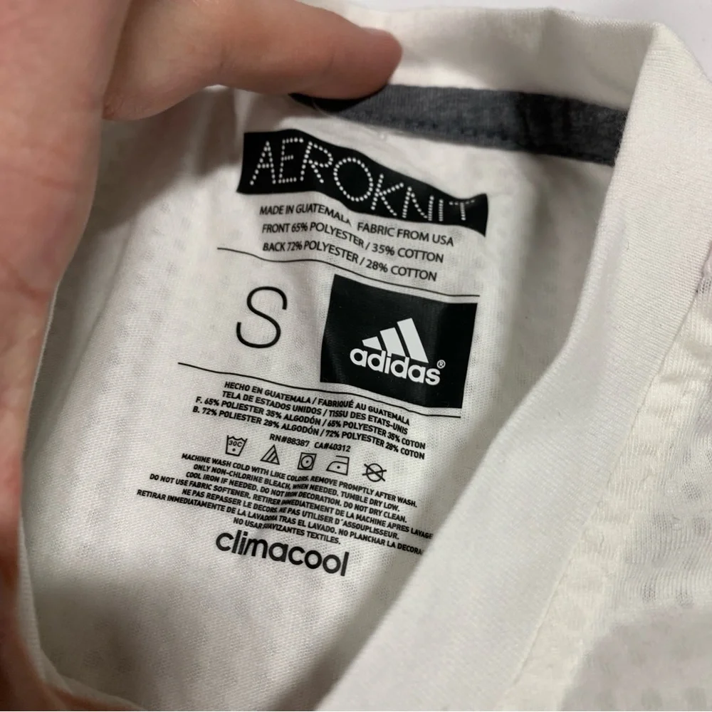 Adidas Men’s White Climacool White‎ Long Sleeve Shirt AreoKnit Small 2314